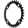 PILO 34T Narrow Wide CNC Chainring Shimano 104 BCD (0mm offset) Black Hard Anodized