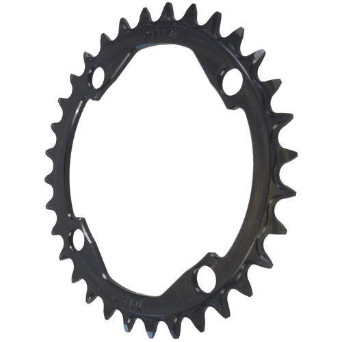 PILO 34T Narrow Wide CNC Chainring Shimano Hyperglide+ 104 BCD  (0mm offset) Black Hard Anodized