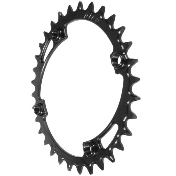 PILO 32T Narrow Wide CNC ELLIPTICAL Chainring Shimano 104 BCD  Black Hard Anodized