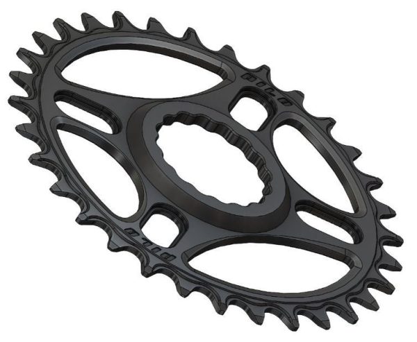 PILO 28T Narrow Wide CNC Chainring Race Face Cinch Direct fitting Hyperglide+ Black Hard Anodized - Image 2