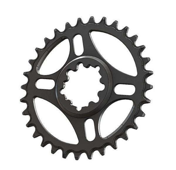 PILO 32T Narrow Wide CNC Chainring Sram Direct (3mm) fitting Black Hard Anodized - Image 2