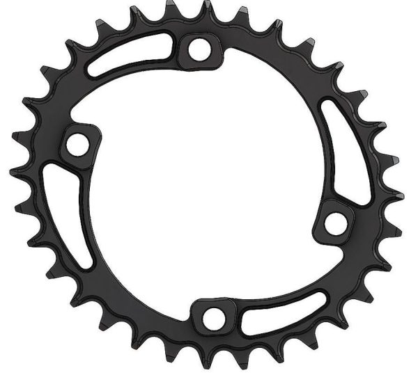 PILO 32T Narrow Wide CNC ELLIPTICAL Chainring Shimano 96 BCD Asymmetric Black Hard Anodized