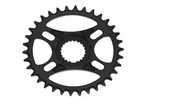 PILO 34T Narrow Wide CNC Shimano direct mount Chainring Black Hard Anodized - Image 2