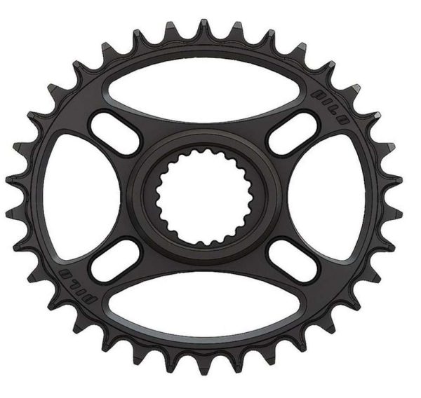 PILO 34T Narrow Wide CNC ELLIPTICAL Shimano direct mount Chainring Black Hard Anodized