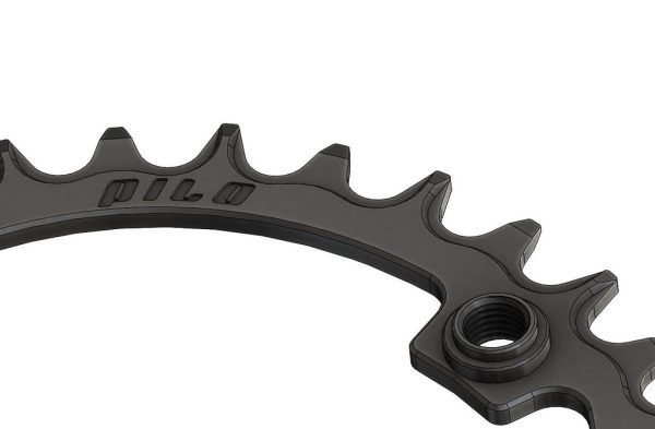 PILO 34T Narrow Wide CNC ELLIPTICAL Chainring Shimano 104 BCD  Black Hard Anodized - Image 4