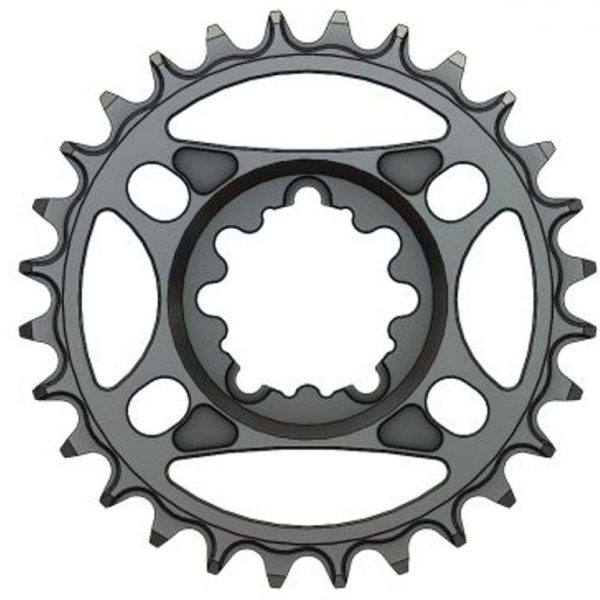 PILO 28T Narrow Wide CNC Chainring Sram Direct (3mm) fitting Black Hard Anodized - Image 2