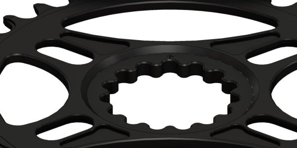 PILO 34T Narrow Wide CNC Chainring e*thirteen direct, Black Hard Anodized - Image 3