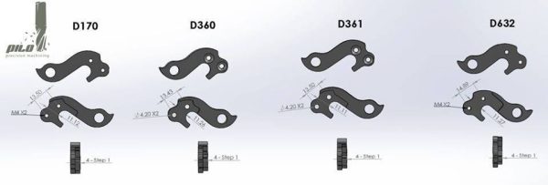 PILO D170 CNC – Gear mech derailleur hanger – Cube #10123 #10130 - Image 2