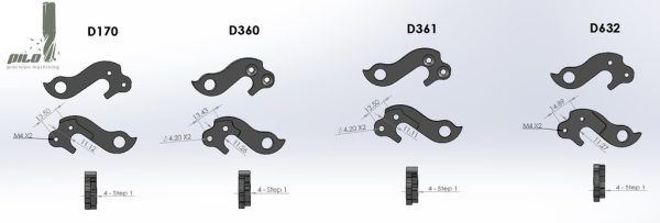 PILO D361 CNC – Gear mech derailleur hanger – Cube #10106 #10113 - Image 2