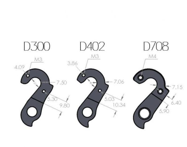 PILO D300 CNC – Gear mech derailleur hanger – DeRosa - Wilier - Image 2