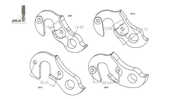 PILO D369 CNC – Gear mech derailleur hanger – fits Colnago - Image 3