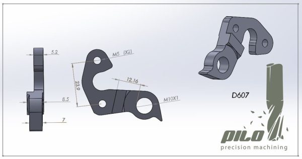 PILO D607 CNC – Gear mech derailleur hanger – Scott - Image 2