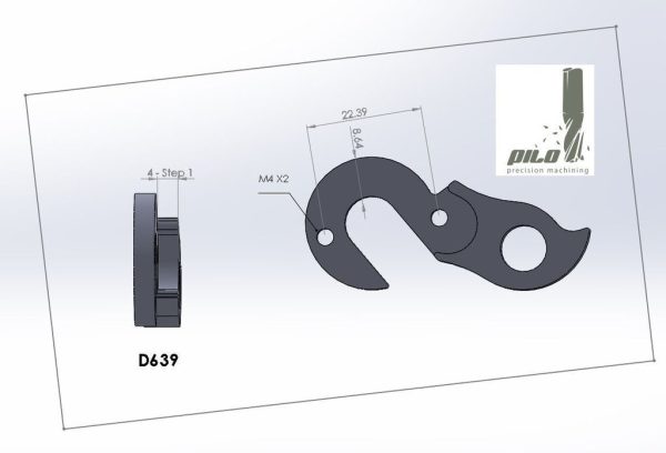 PILO D639 CNC  – Gear mech derailleur hanger – fits Colnago - Image 2