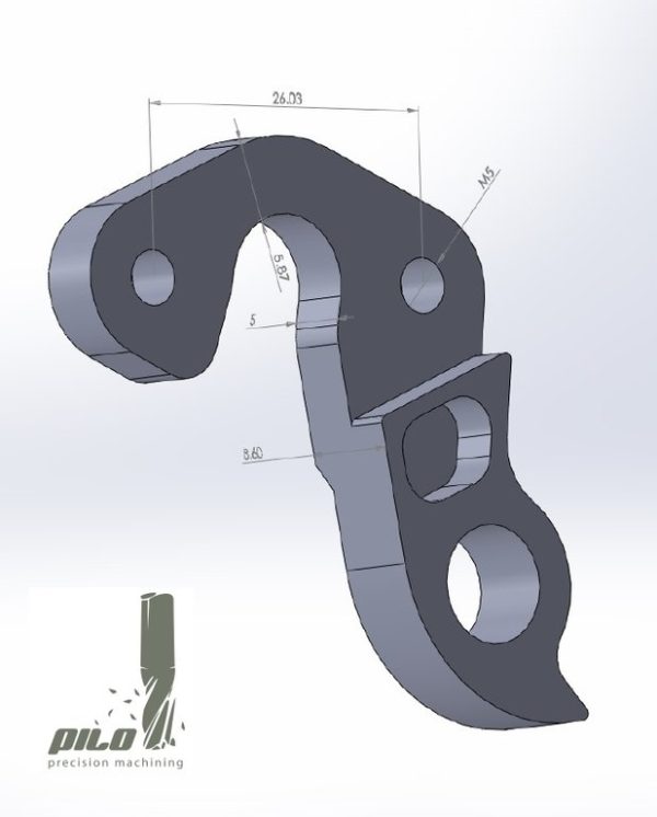 PILO D644 CNC  – Gear mech derailleur hanger – Scott #235286 - Image 3