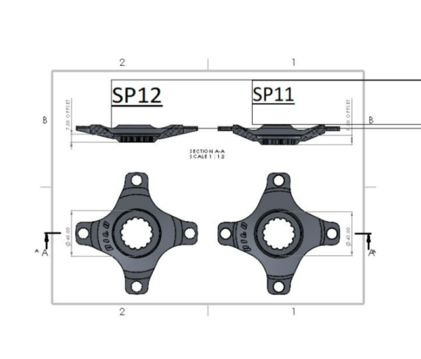 PILO SP12 Spider for Bosch CX Direct Gen4, 104 BCD Compatible (7.5mm Offset) - Image 5