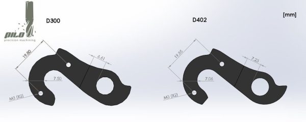 PILO D300 CNC – Gear mech derailleur hanger – DeRosa - Wilier - Image 3