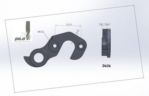 PILO D626 CNC  – Gear mech derailleur hanger – fits Colnago - Image 2