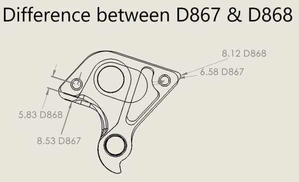 PILO D867 CNC – Gear mech derailleur hanger – Mondraker - Image 2